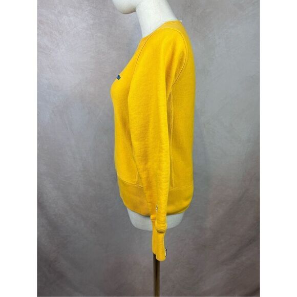 Vintage Style Champion Sweatshirt Womens XS Yellow Reverse Weave Warm Up Pullove - Picture 4 of 7